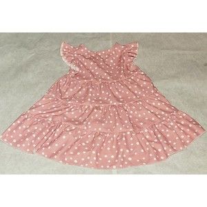 Boutique blush pink silky dress with faux wooden buttons XXS